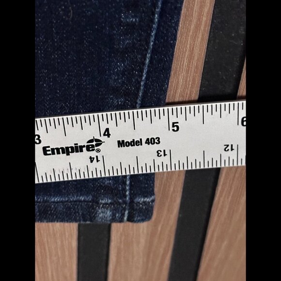 New J Brand Jeans 26 Blue Dark Wash Natasha Sky High Skinny Crop Exposed Button - Picture 6 of 10